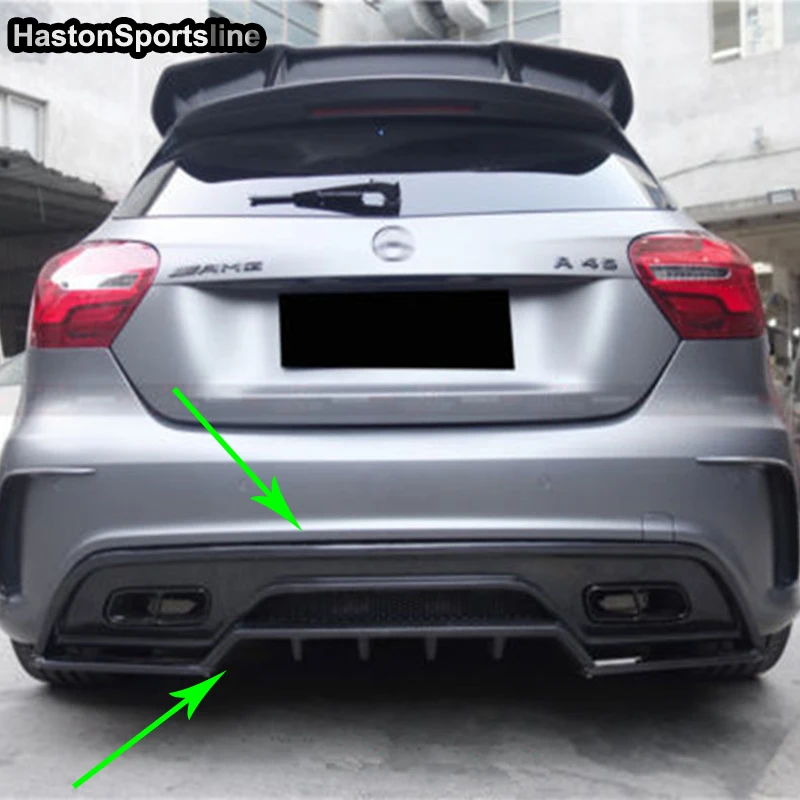 Диффузор разветвитель для заднего бампера из углеродного волокна Mercedes Benz W176 A45 A250