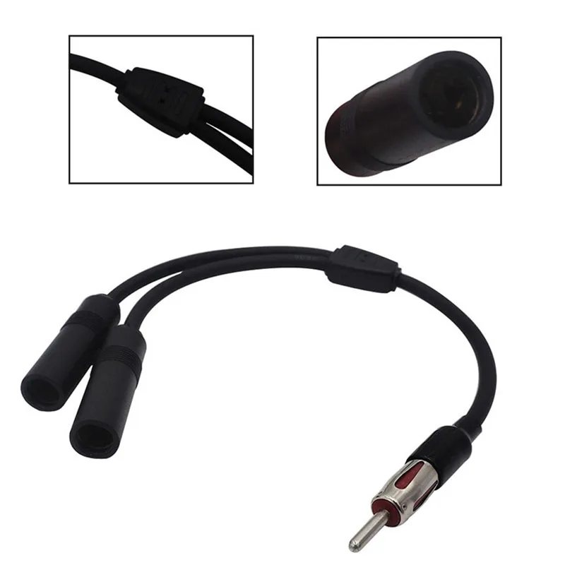 Car Antenna Cable Adapter Aluminum Plug In 1 For 2 Radio Extension Meet More Connectivity Needs | Автомобили и мотоциклы