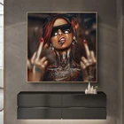 Абстрактное граффити сексуальная девушка, холст, картина, настенные художественные плакаты печать, Картина Настенная для гостиной, домашняя стена, Декор