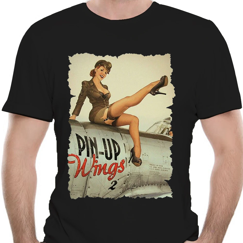 Футболка мужская с надписью Pin Up модная рубашка в уличном стиле Юмористическая