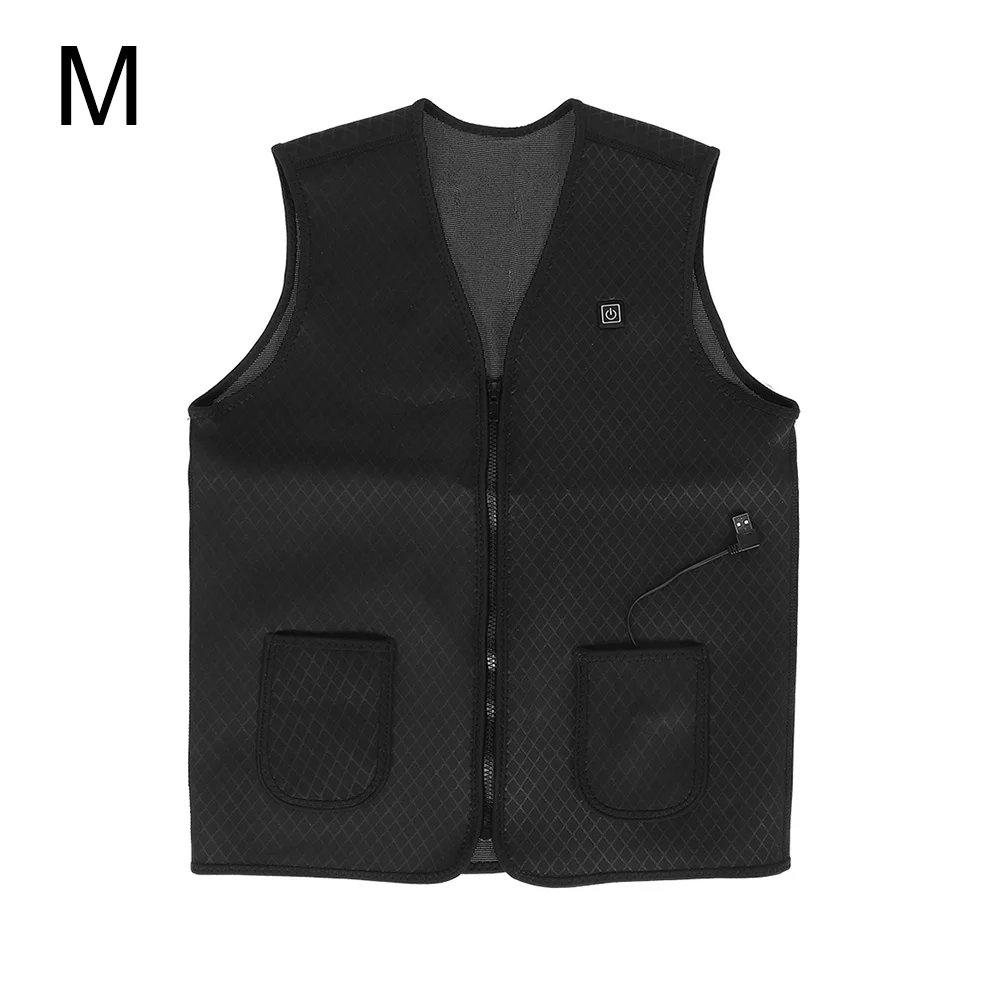 

Zippered Heated Vest for Men Women with 5 Heating Panels 3 Temperature Control Warming Heated Jacket for Outdoor Winter