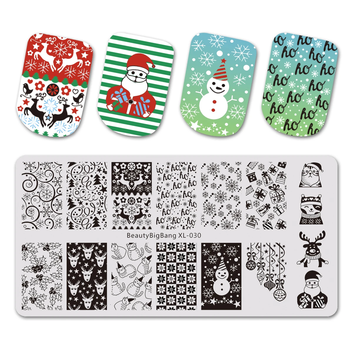 30 BeautyBigBang пластины для штамповки ногтей Merry Christmas тема Снеговик Пингвин олень Подарочное изображение дизайн ногтей штамп шаблон пластины - Цвет: 30