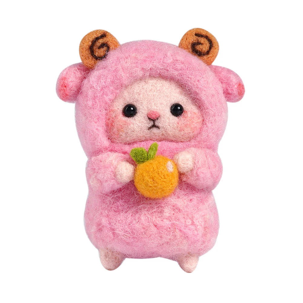 

Unfinished Adult Toy Handcraft Pattern Wool Kit Sheep Goat Wool Felt Needle Felting Pendant Craft Needle Craft DIY Handmade
