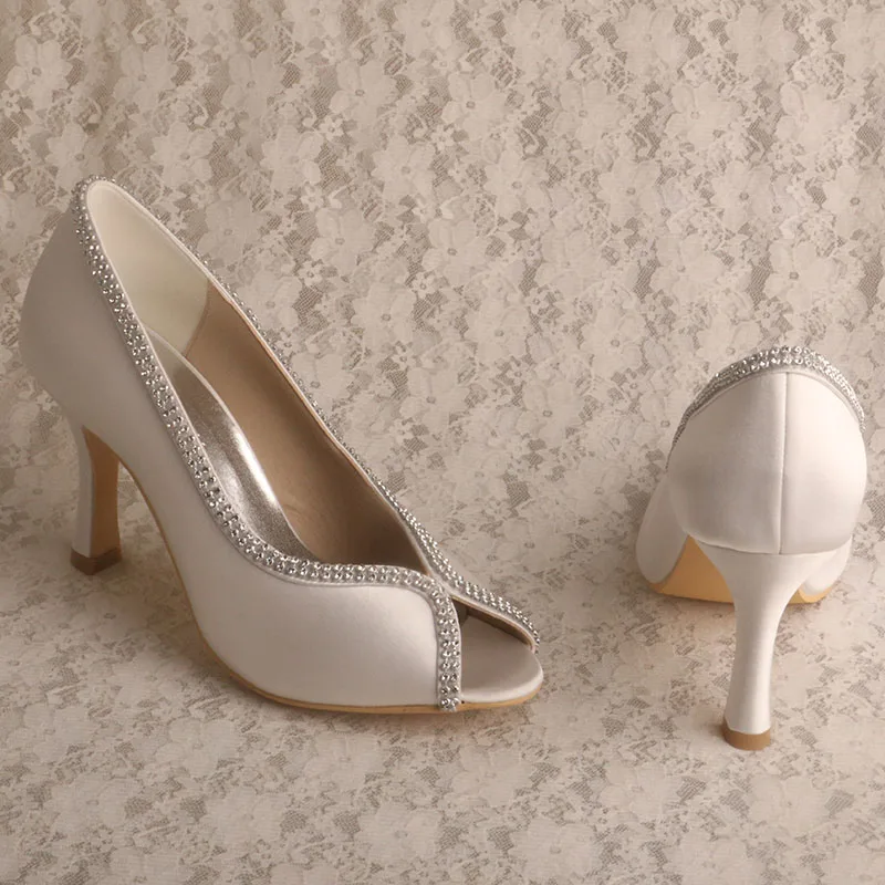 Женская летняя обувь цвета слоновой кости для вечеринки туфли-лодочки с открытым