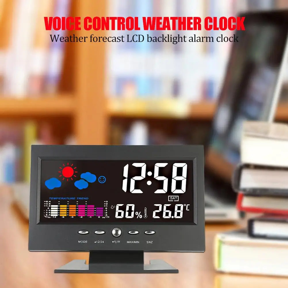 Цифровой СВЕТОДИОДНЫЙ монитор температуры и влажности будильник