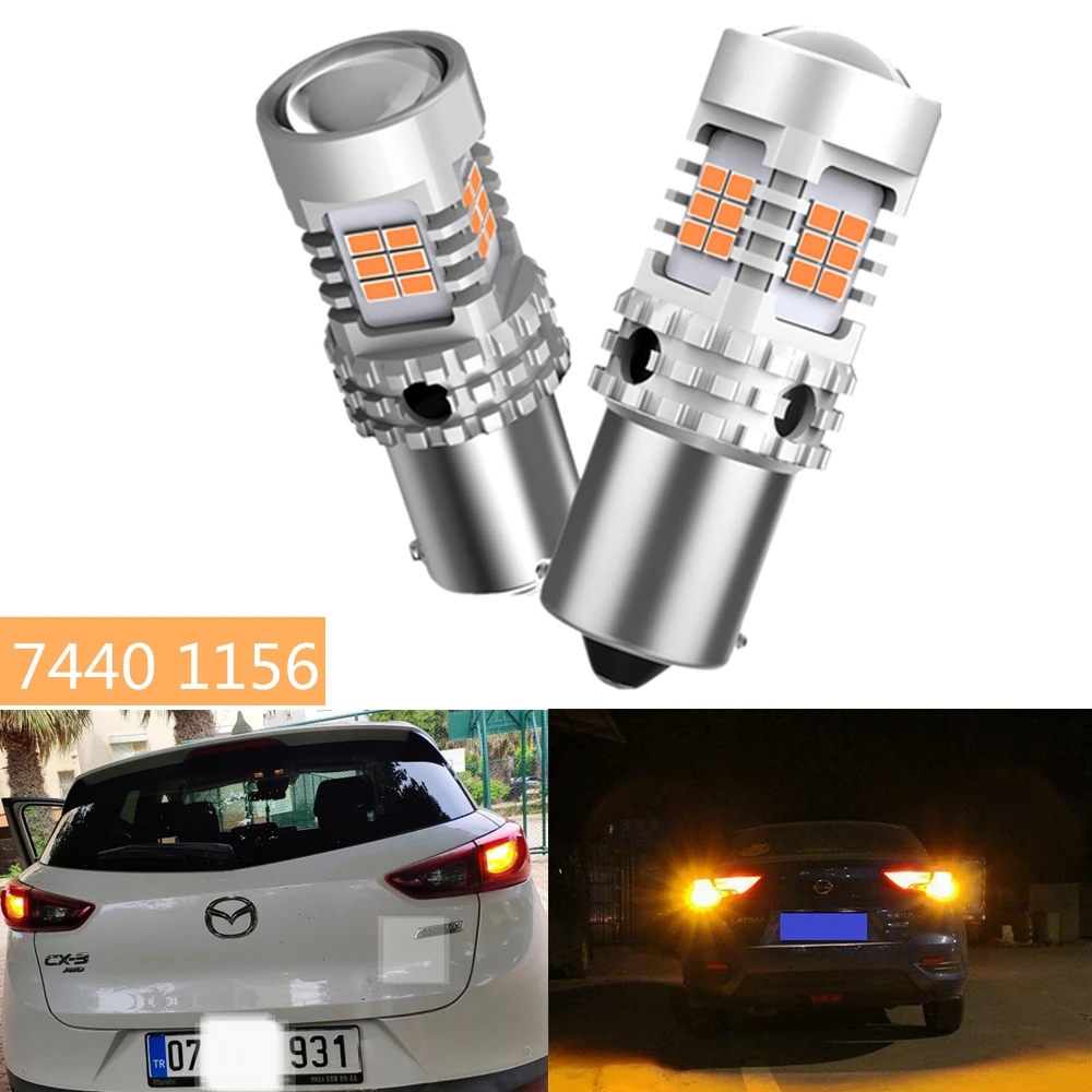 2X 7440 W21W Светодиодная лампа для автомобиля Canbus без ошибок Ford Focus 2 3 1 Mk2 Fiesta Mondeo Fusion