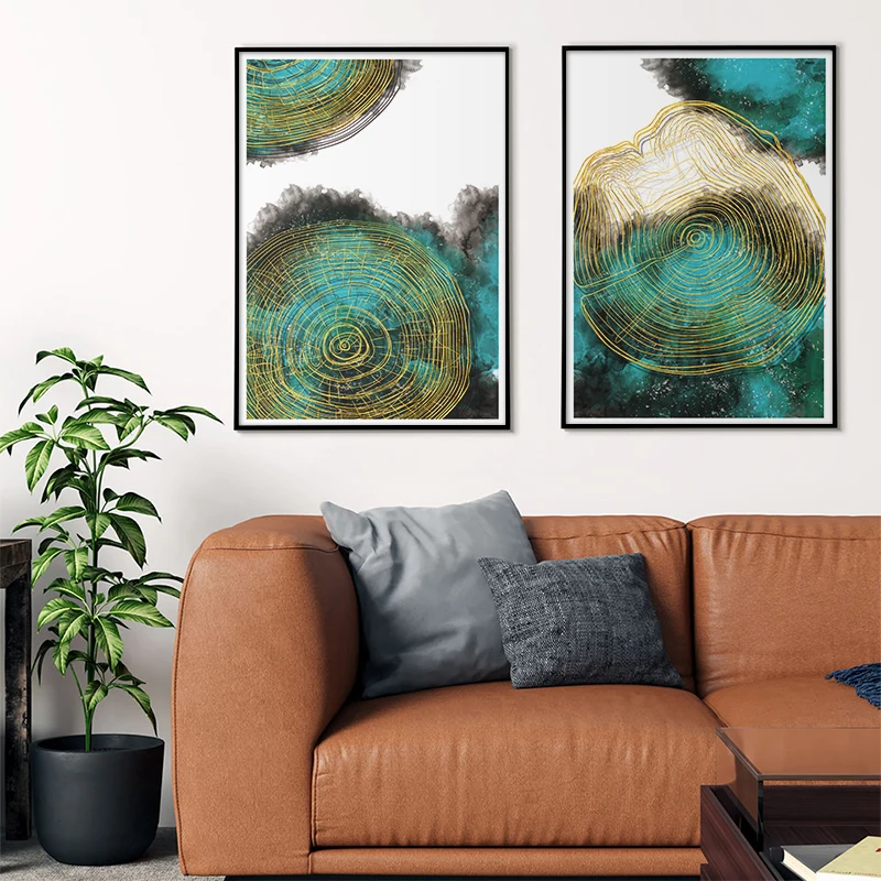 Leaf and Trunk Texture Abstract Wall Art Canvas Poster Print Nordic Decorative Picture Painting Modern for Living Room Decor | Дом и сад