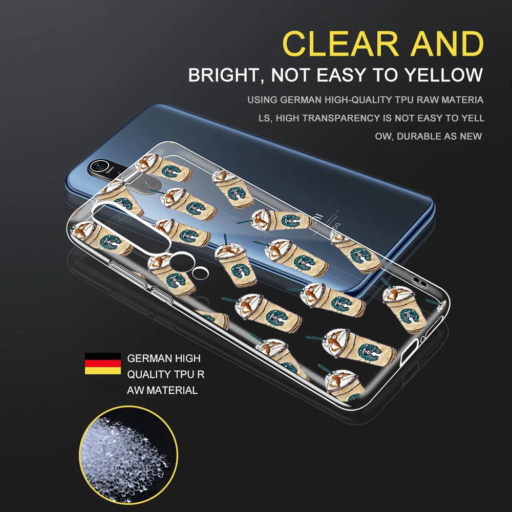 

Chocolate Coffee Case For Xiaomi MI Note 11 10 9 T Pro SE Lite F1 Poco M3 X3 Redmi Note 8T 9T 9 8 7 9A Pro Soft TPU Phone Fundas