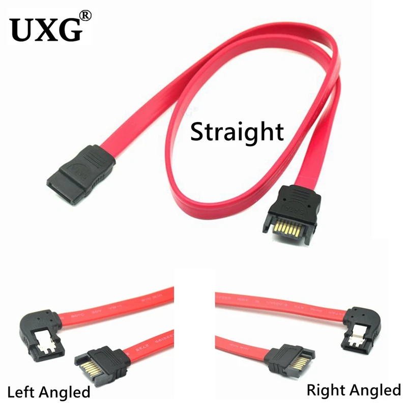 

90 Angled SATA 2 II Extension Cable SATA 7pin Male to Female Data Cables wire connector HDD Hard Disk Drive Cord line 50CM
