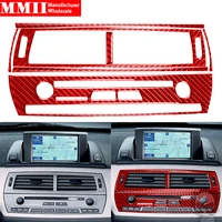 carbon fiber car accessories for bmw z4 e85 2003 2008 dashboard air outlet radio panel frame red cover interiors trim sticker