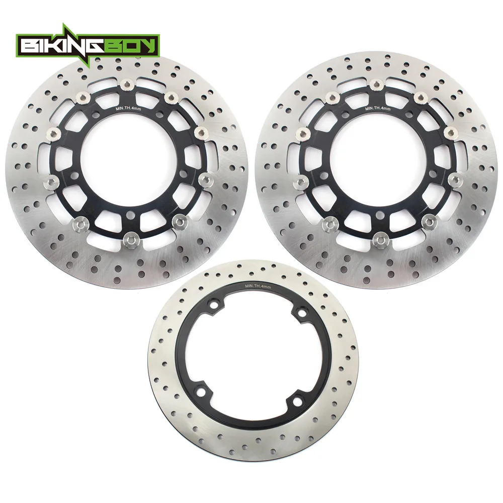 

BIKINGBOY Front Rear Brake Discs Disks Rotors V-Strom DL 650 07-12 DL650 ABS 07-17 DL 650 Traveller / ABS DL 650 X 2007-2012 08