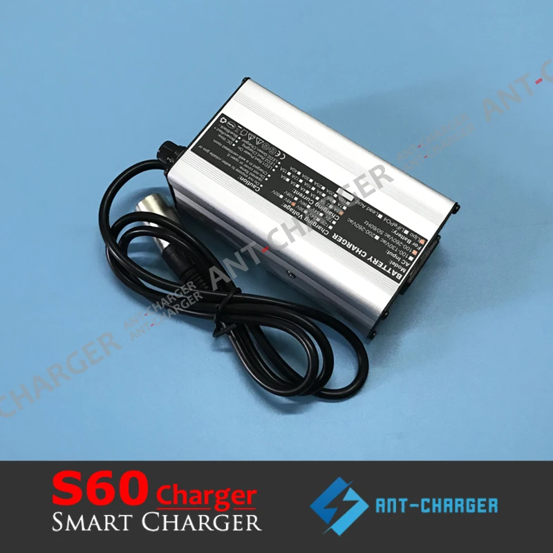 Герметичное 54 75 в 1A умное зарядное устройство для 45 В/48 15s LiFePO4 LFE LFP LiFe Battery Pack 3 65 * = |