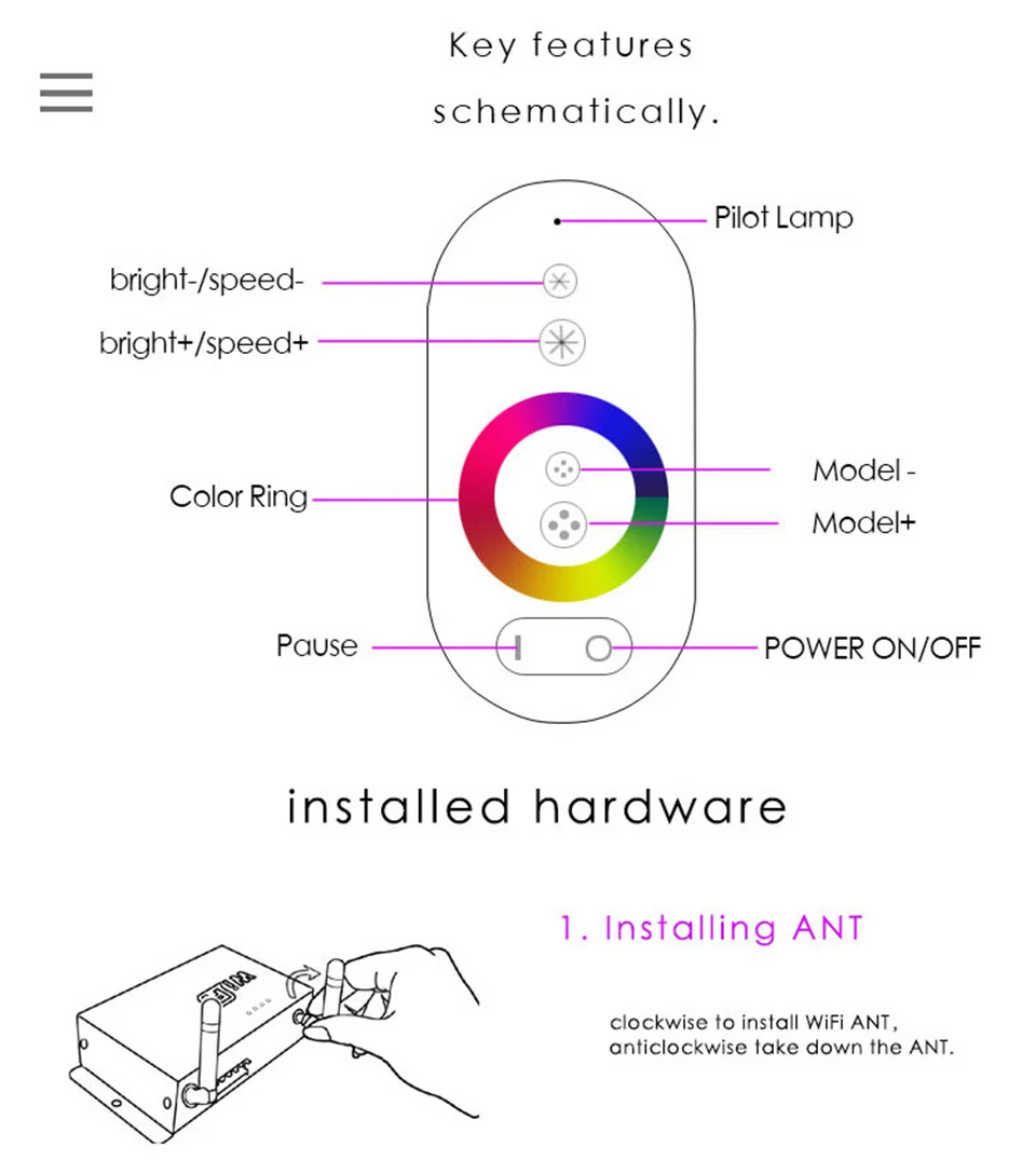Wifi светодиодный RGB пульт дистанционного управления DC12-24V RF сенсорный пульт управления 3 канала с помощью приложения Android/IOS для SMD5050 3528 RGB светодиодная лента