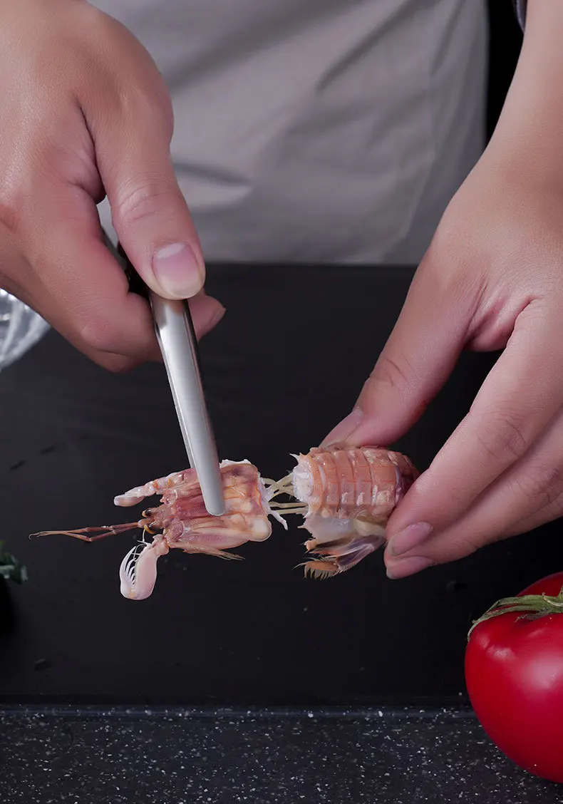 

Нож для чистки креветок портативный прибор для ловли креветок из нержавеющей стали, Лобстер, практичные кухонные принадлежности, рыболовны...
