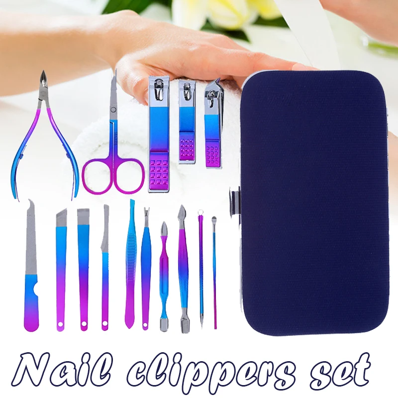 

Hig Nail Clippers Sets High Precision Stainless Steel Nail Cutter Pedicure Kit Nail File Sharp Nail Scissors and Clipper
