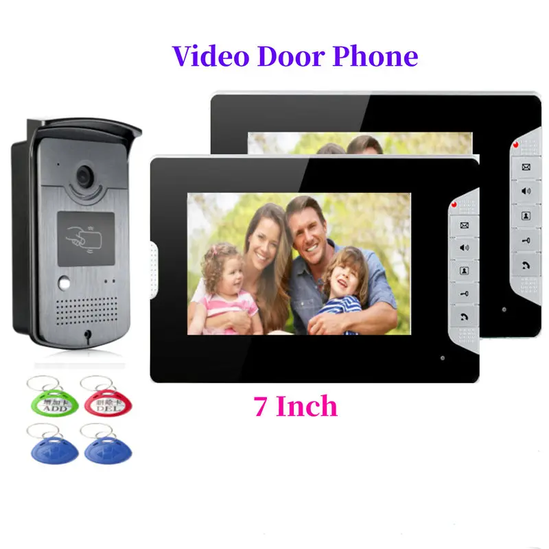 Видеодомофон 7 дюймов проводной видеодомофон для дома и помещений монитор 700TVL
