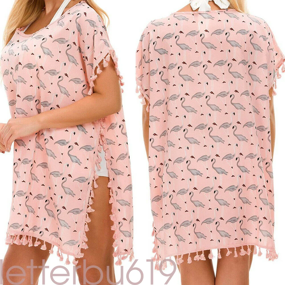

Women Beach Cover-UpsChiffon Kimono Blouse Coat Cardigan Beach Cover Up Top Summer Floral Loose Chic Beach Wear Clothing