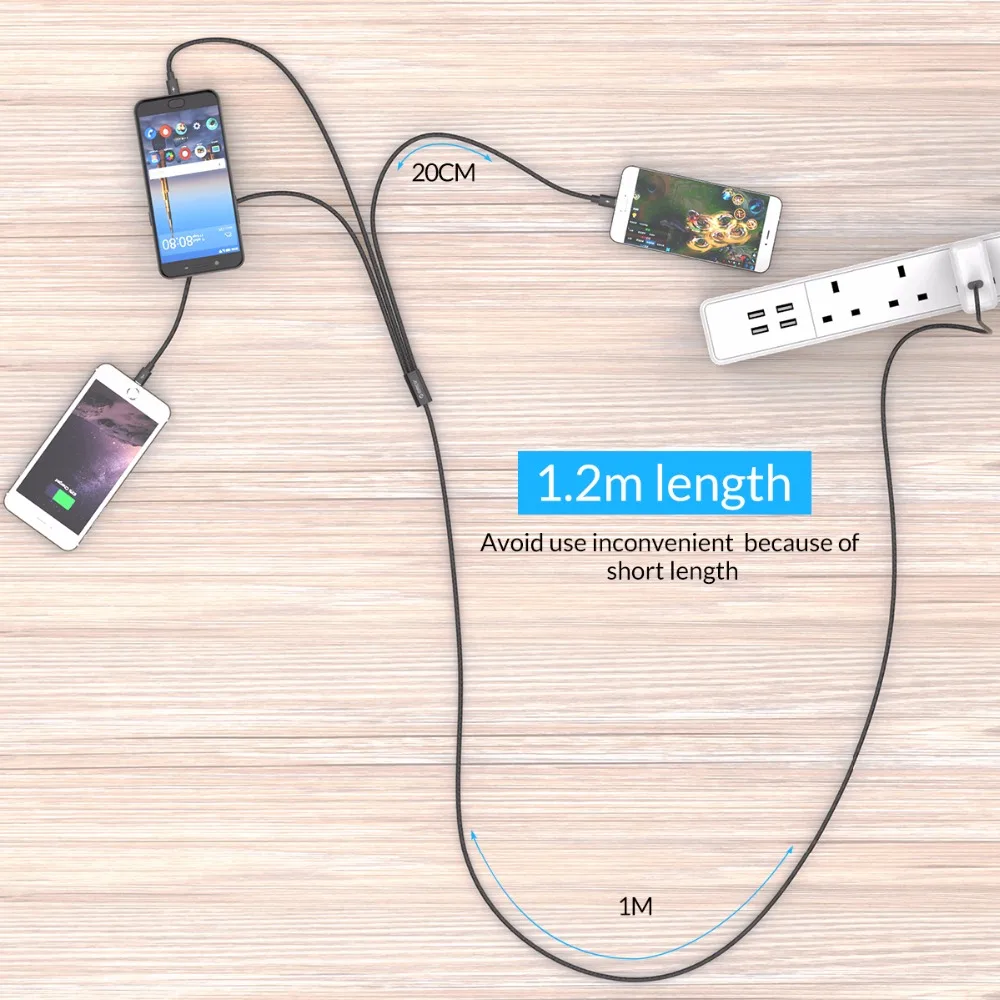 Кабель Micro USB ORICO 3 в 1 8pin Тип C для iPhone 8X7 6 6S Plus iOS 10 9 8 Samsung Nokia|usb fast|nokia usbusb cable for iphone |