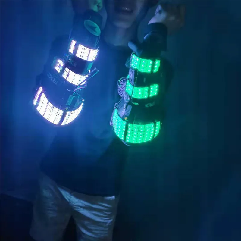 RE76 бар для певицы сцены носит костюмы со светодиодами dj rave RGB Красочные легкие