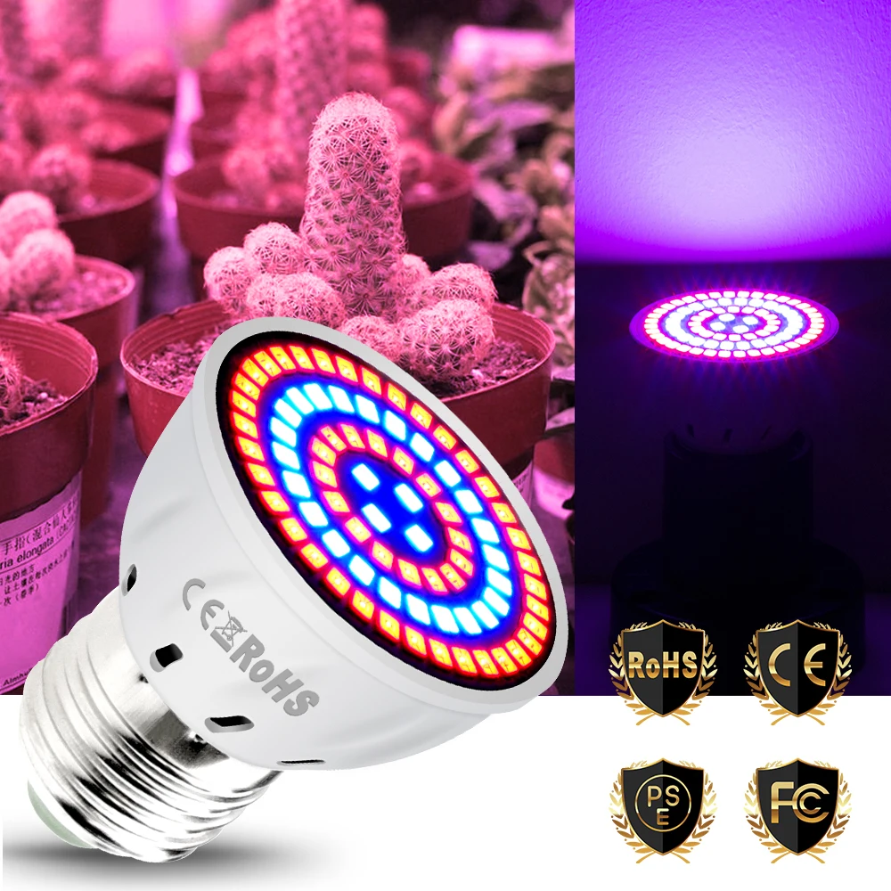 Светильник для роста растений GU10 Красный светильник синий E27 e14 36SMD наполнителя