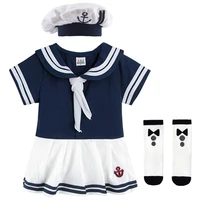 baby girls sailor costume infant halloween navy playsuit fancy dress toddler mariner nautical cosplay outfit anchor uniform
