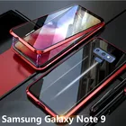 Чехол-накладка Zeallion для Samsung Galaxy S20 FE, Note 20 Ultra, Note 8, 9, 10, S9, S8, переднее + заднее стекло, полная защита 360, магнитный металлический корпус