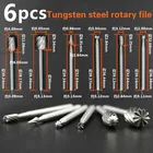 Высококачественные фрезы из быстрорежущей стали, 6 шт., фрезы для заусенцев, фрезы для Dremel и роторных гравировальных станков, аксессуары