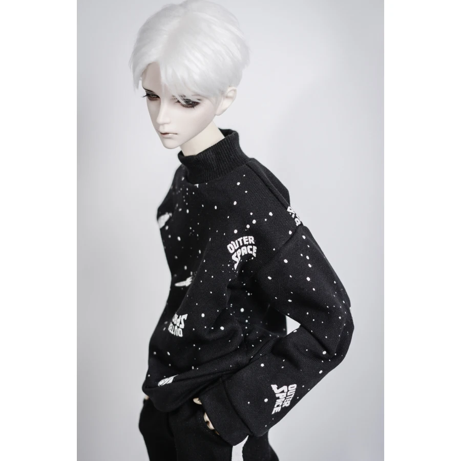 BJD черный свитер Толстовка Футболка наряды верхняя одежда для 1/3 1/4 SD17 70 см 24