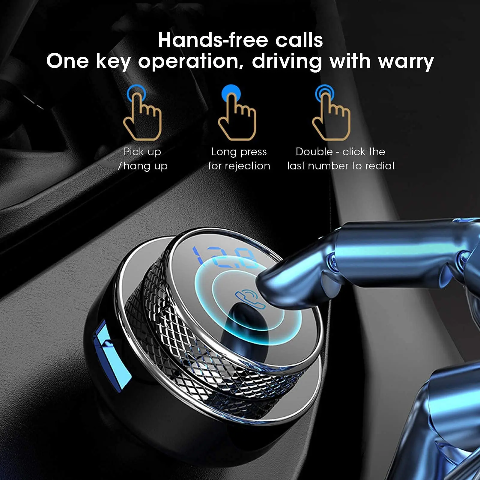 ttftfp car bluetooth player auto mp3 qc3 0 music player fast vehicle charger portable fm transmitter free global shipping