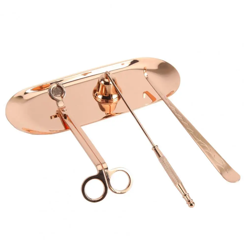 

5 шт./компл. ретро-триммер для свечей из нержавеющей стали, поднос для пластины с сумкой, триммер для свечей, триммер, ножницы для отделки