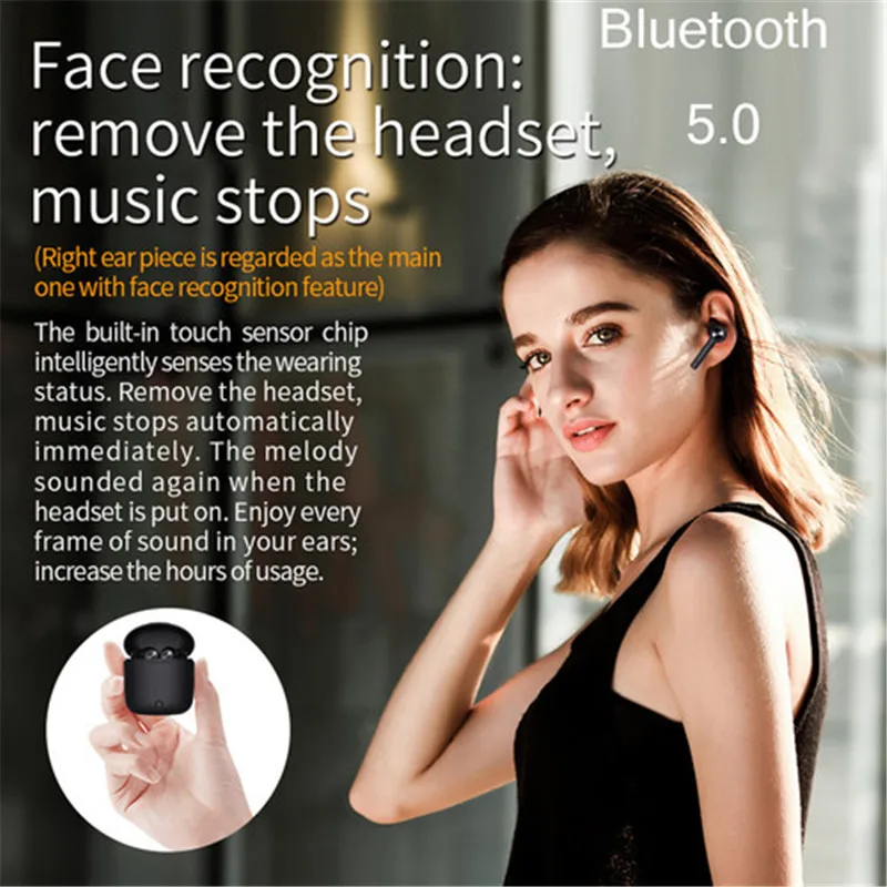 Bluedio Bluetooth 5.0 Sports Waterproof Ear Hook Wireless Headset earbuds Touch