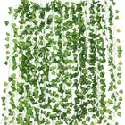 12 шт. 2 м Плющ Зеленый Искусственный лист венок растение листья винограда домашнее украшение пластиковое ротанговое настенное украшение растение