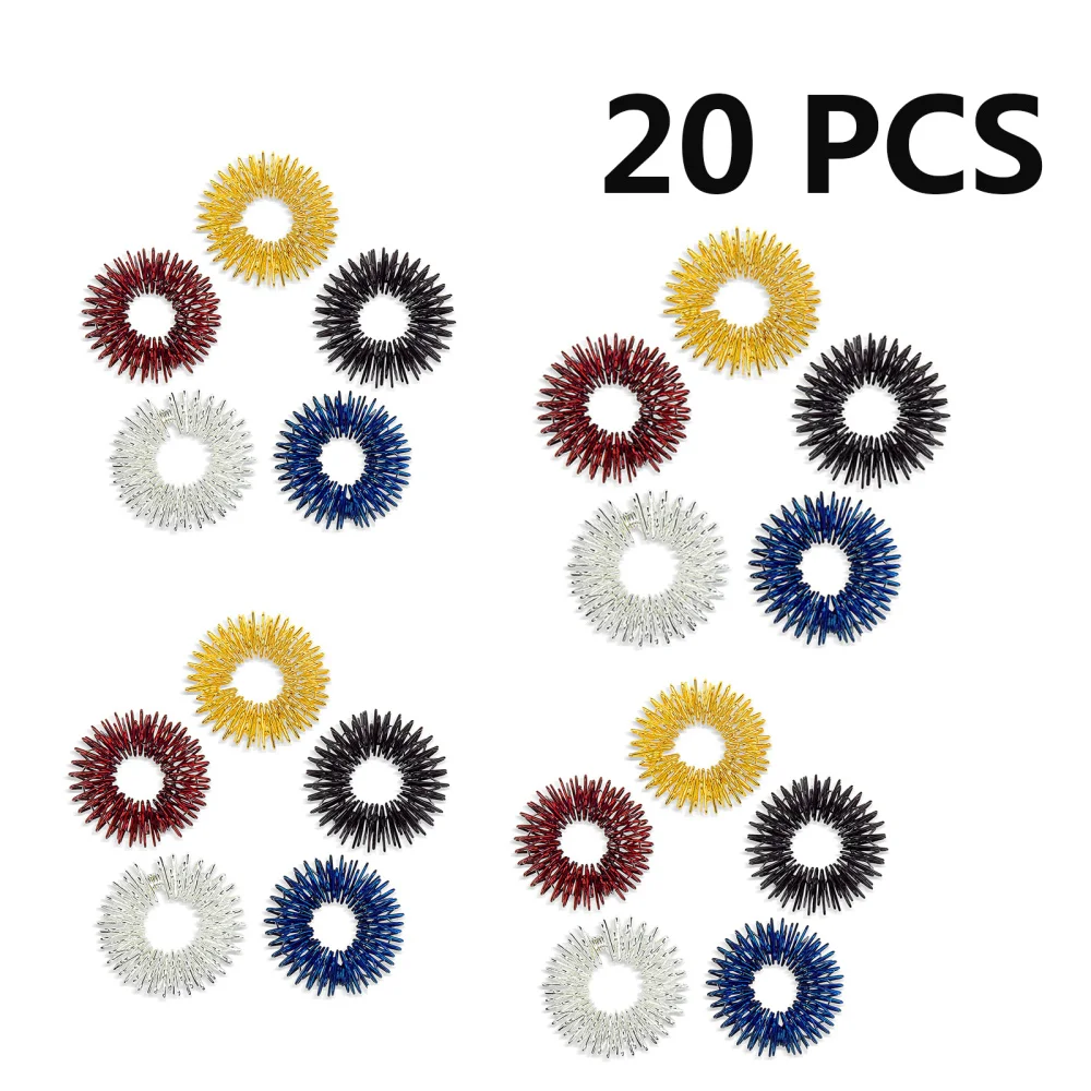 

5pcs Acupressure Rings (Gold/Silver/Black/Blue/Red)