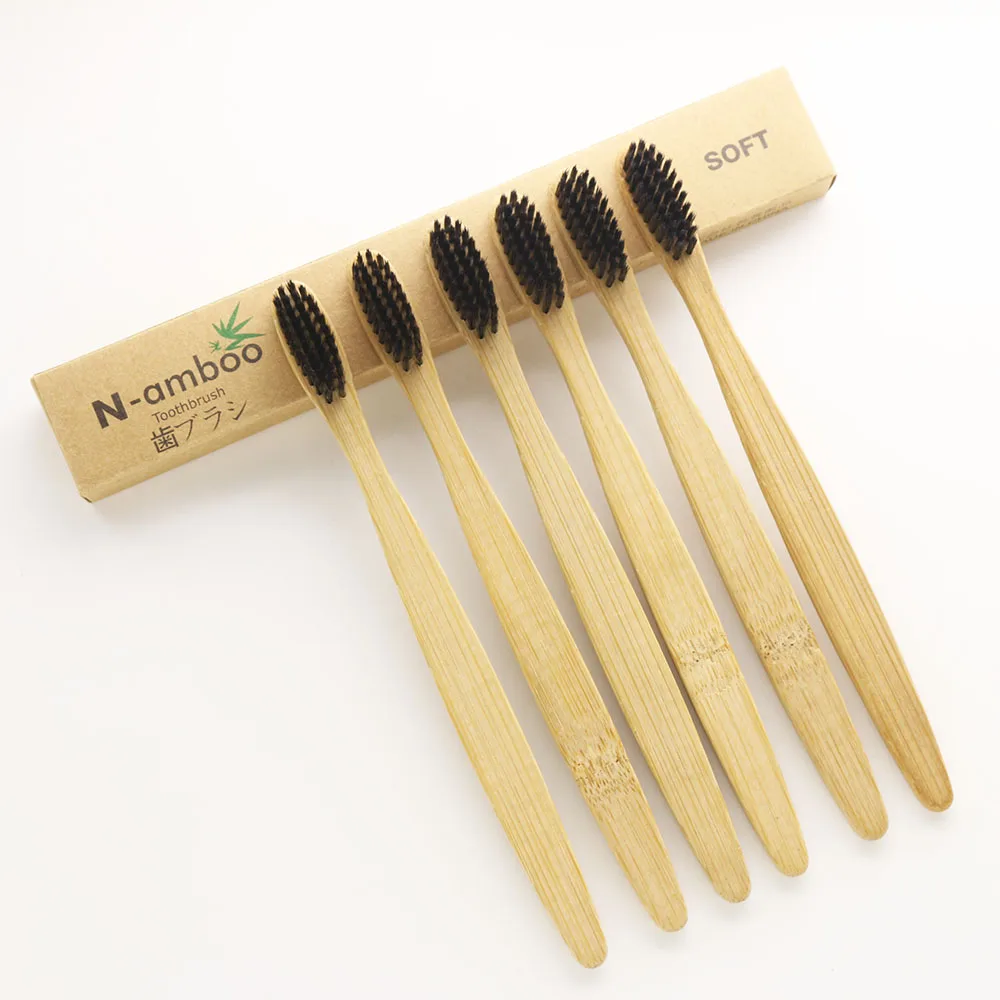 Бамбуковая зубная щетка для взрослых 3000 штук мягкая щетина Экологичная на заказ