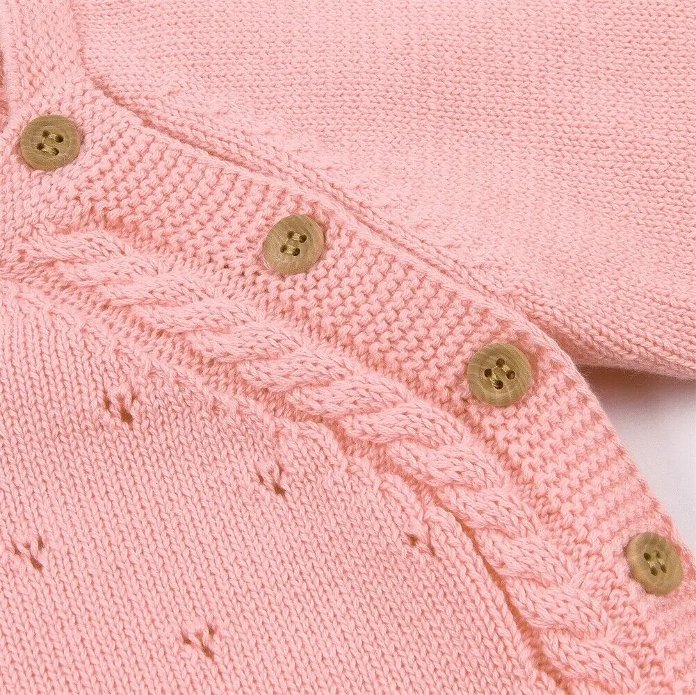 

Winter Warm Christmas Knitted Bodysuits Newborn Baby Boy Girl Long Sleeve Knit Bodysuit Solid Jumpsuit One-Pieces Kids Clothes