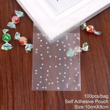 100pcs 10cmX8cm Рождественские подарочные пакеты, сумки для печенья, рождественские украшения для дома, новогодние вечерние принадлежности, коробка для конфет, Рождественский подарок - Цвет: 100pcs 10cmX8cm