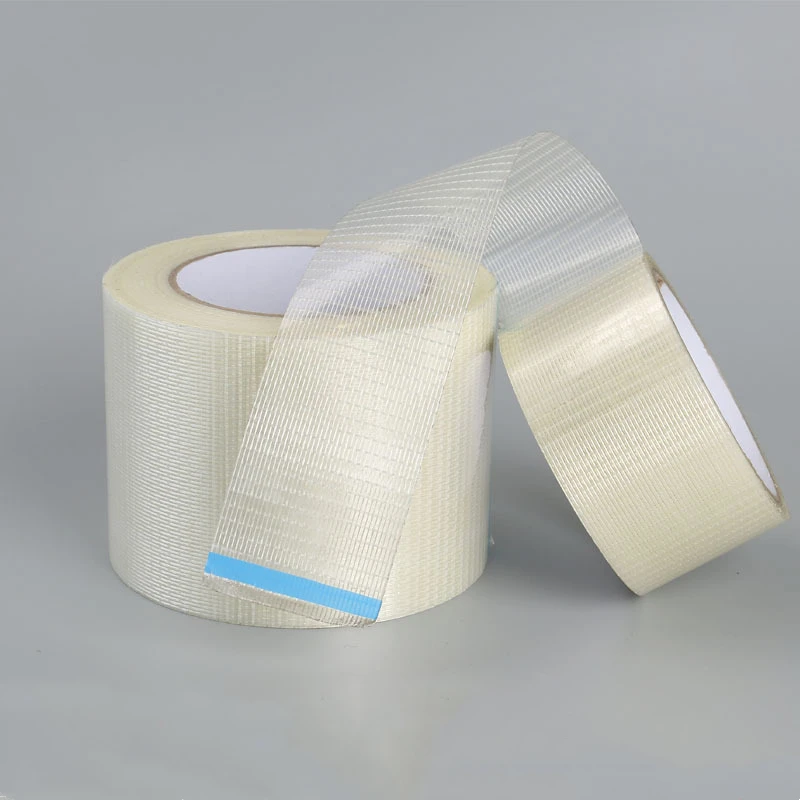 50 м сверхпрочная Стекло волоконная лента прозрачный полосатый односторонняя