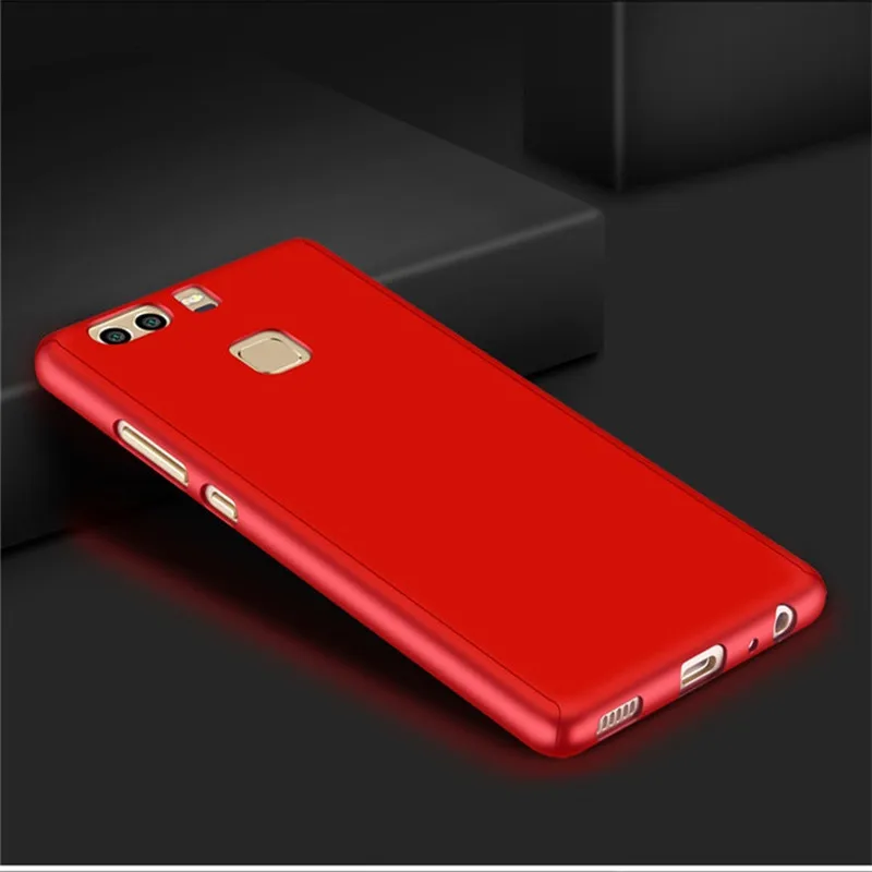 Роскошный 360 градусов Полная защита для huawei P8 P9 Lite чехол для huawei P20 Pro Чехол для телефона для huawei P10 Plus чехол s - Цвет: Red