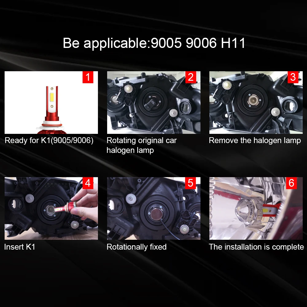 Elglux автомобильный Стайлинг H1 luces светодиодный авто лампы H7 H8 H9 H11 9005 HB3 9006 HB4 H4