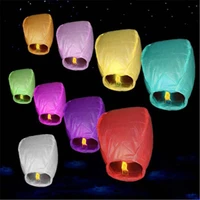 103050pcslot diy chinese sky paper flying wishing lanterns fly candle lamps christmas wedding birthday party decoration