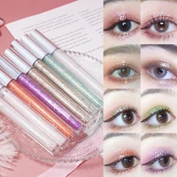 8colors professional diamond shiny eye liners cosmetics waterproof silver rose gold color liquid glitter sequins eyeliner makeup