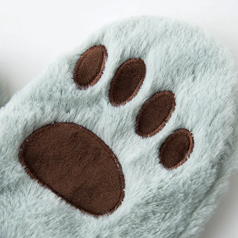 Мягкие меховые зимние перчатки для девочек и мальчиков толстые теплые уличные