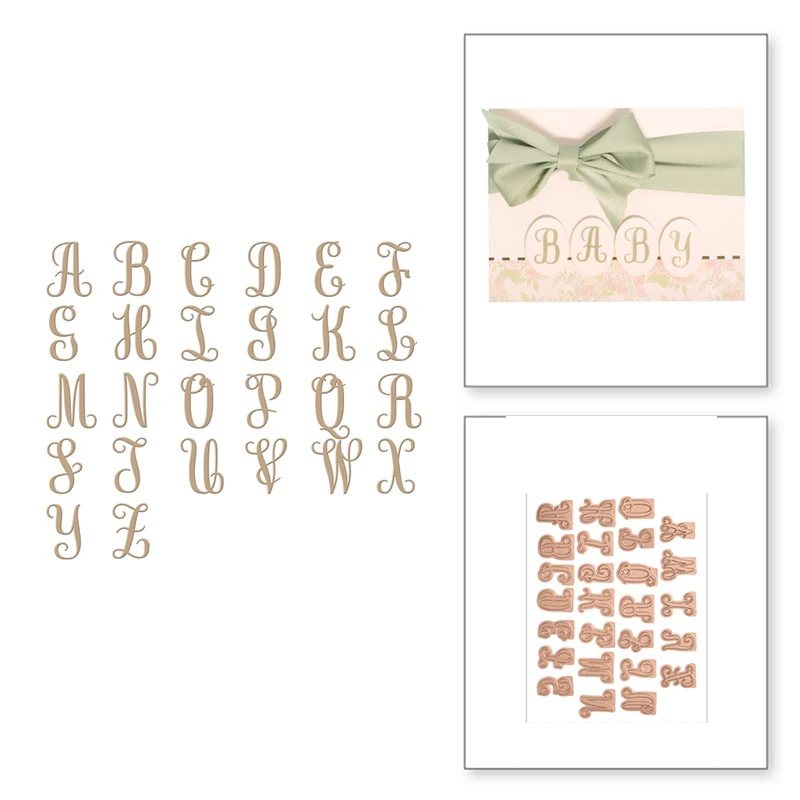 A до Z буквы алфавита Горячие тарелки из фольги для DIY Скрапбукинг Letterpress тиснение бумажные карты для ручной работы поставки