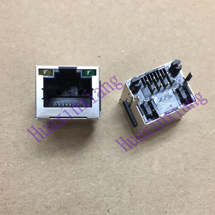 Фото 20 шт./партия, ультратонкий разъем RJ45 8P8C со светодиодной подсветкой №1