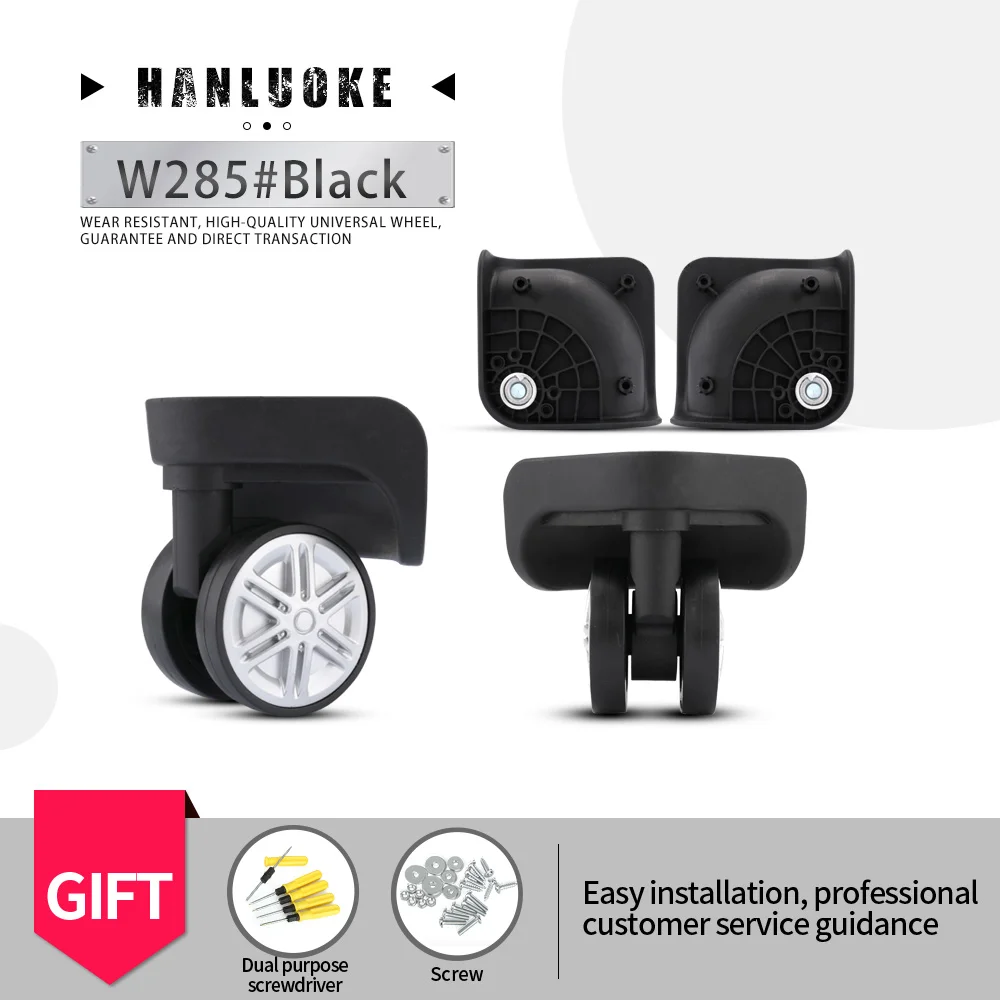 

HANLUOKE The xlang NL026 Luggage Universal Wheel Accessories Wheel Doarding Password Pulley Aircraft Wheel Wear-Resistant