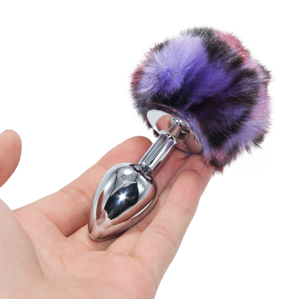 Анальные игрушки с кроличьим хвостом Анальная пробка для женщин и мужчин