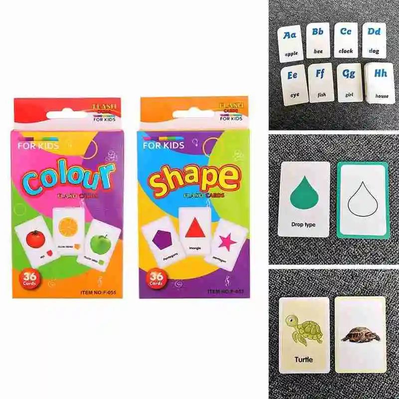Детские английские Обучающие флэш-карты Монтессори Детская развивающая игрушка