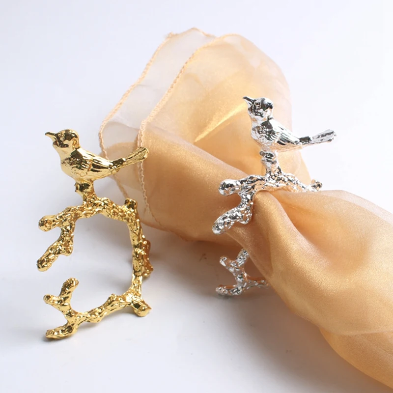 

Exquisite Bird Napkin Ring Room Hotel Napkin Buckle Decorated for Family Dinners,Holidays,Indoor/Outdoor Parties