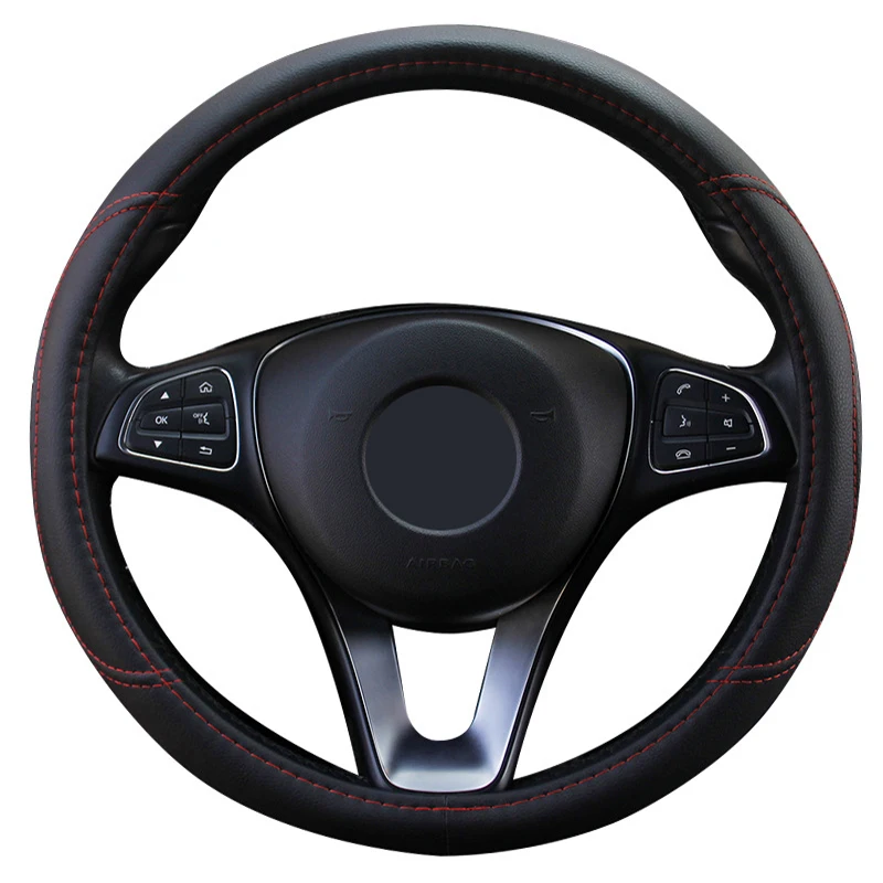 

3 Styles Car Steering Wheel Cover Wrap For For 14.57" (37CM) to 14.96" (38CM) M Size Steering-Wheel Protector Car Accessories