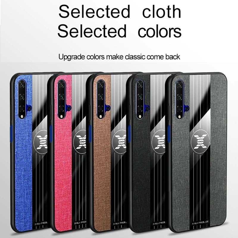 Новый модный тканевый чехол с откидной ножкой и кольцом на палец для Huawei Honor 9 10 20 9X